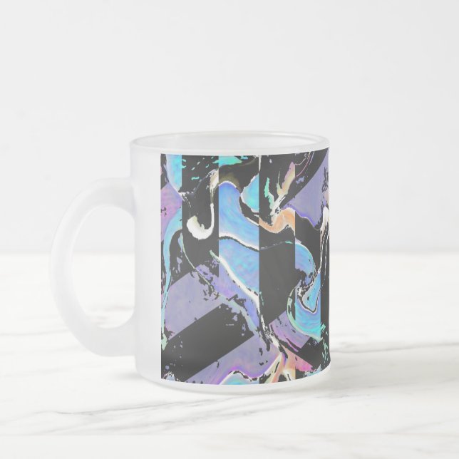 Taza De Cristal Esmerilado Toque de café para ojos (Izquierda)