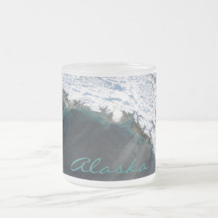 Taza De Cristal Esmerilado Tormenta de polvo de Alaska Frosted Glass Mug