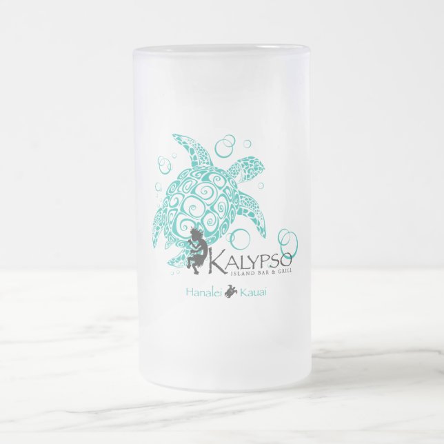 Taza De Cristal Esmerilado Tortuga de mar de Kalypso (Centro)