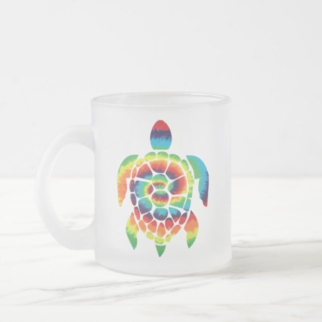 Taza De Cristal Esmerilado Tortuga de tinte (Izquierda)