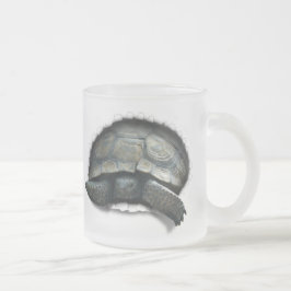TAZA DE CRISTAL ESMERILADO TORTUGA DESIERTA, VENIENDO A TI