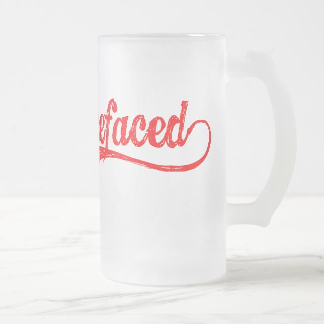 Taza De Cristal Esmerilado ¡Totalmente deucefaced™!!! (Derecha)