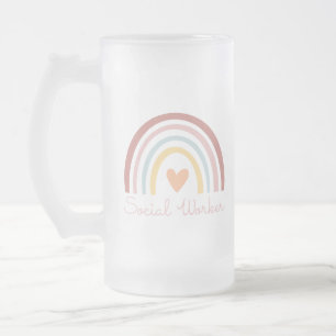 Taza De Cristal Esmerilado Trabajador Social II