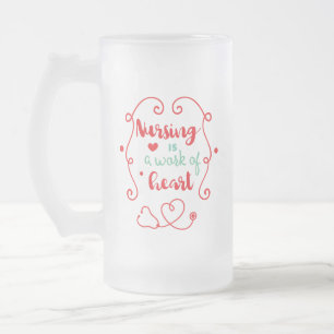 Taza De Cristal Esmerilado Trabajo de enfermería