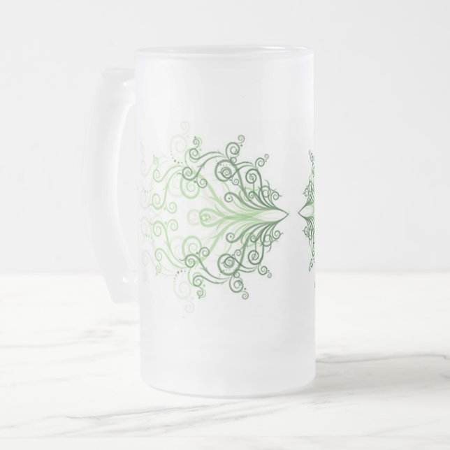Taza De Cristal Esmerilado Trabajos de desplazamiento de estilos clásicos  (Anverso izquierdo)