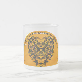 Taza De Cristal Esmerilado Traer humor a cada paciente individualmente