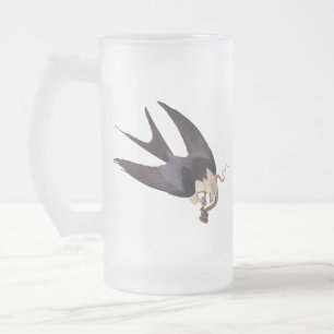 Taza De Cristal Esmerilado Tragar el halcón de cola con el Audubon de la vend
