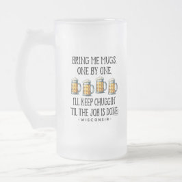 Taza De Cristal Esmerilado Tráigame Mugs Frost Glass Mug