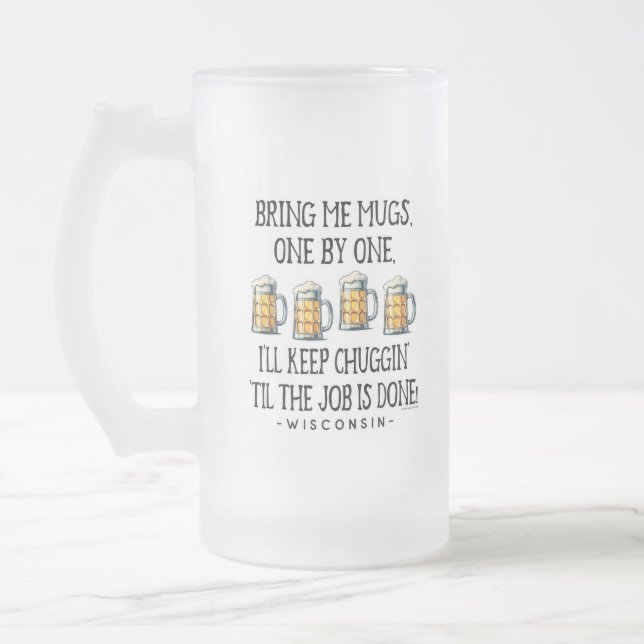 Taza De Cristal Esmerilado Tráigame Mugs Frost Glass Mug (Izquierda)