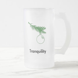 Taza De Cristal Esmerilado Tranquilidad de ornamento