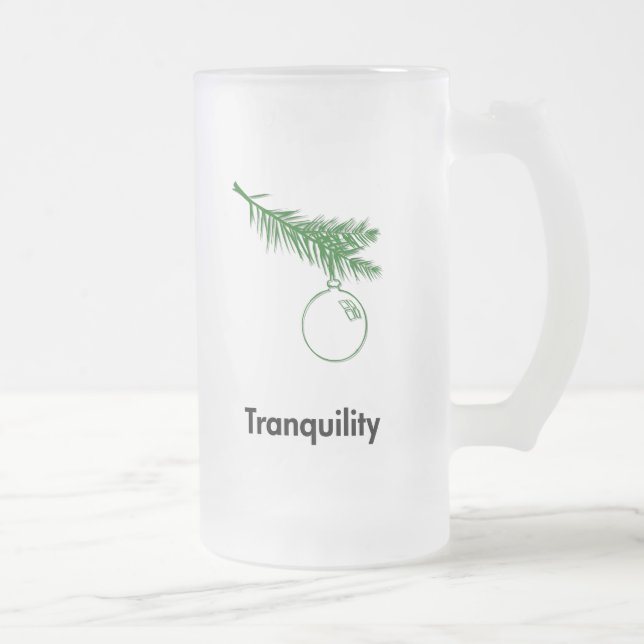 Taza De Cristal Esmerilado Tranquilidad de ornamento (Derecha)