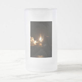 Taza De Cristal Esmerilado Transbordador Espacial Tierra Nave Espacial Orbita