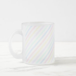 Taza De Cristal Esmerilado Trazo de caramelo Pastel Retro