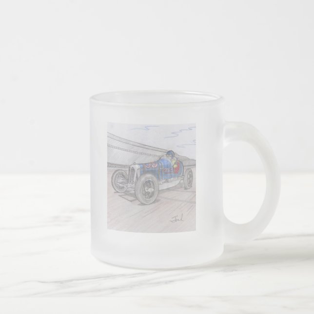 Taza De Cristal Esmerilado Trazo de DIRT RACER (vidrio esmerilado) (Derecha)