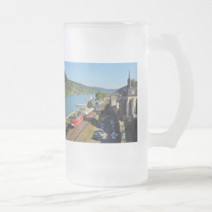 Taza De Cristal Esmerilado Tren de carga en Oberwesel