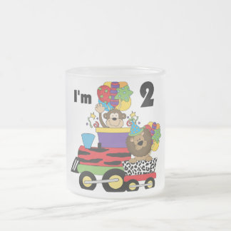 Taza De Cristal Esmerilado Tren de la selva 2ª camisetas de cumpleaños y rega