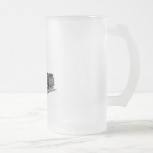 Taza De Cristal Esmerilado Tren del pensamiento