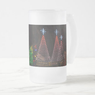 Taza De Cristal Esmerilado Tres Árboles En La Cerveza De Glass De Midtown