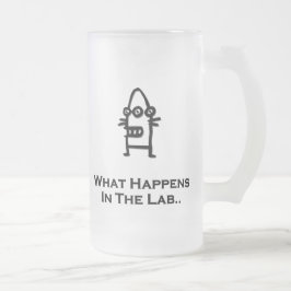 Taza De Cristal Esmerilado Tres Bot De Ojos Lo Que Sucede En El Laboratorio N