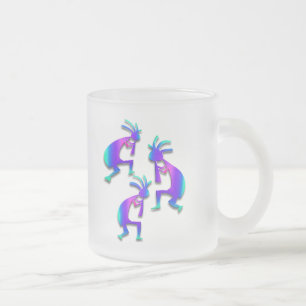 Taza De Cristal Esmerilado Tres Kokopelli #37