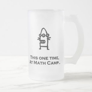 Taza De Cristal Esmerilado Tres Ojos Bot Esta Vez En El Campamento De Math