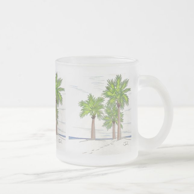 Taza De Cristal Esmerilado TRES PALMS mug (vidrio esmerilado) (Derecha)