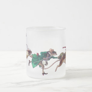 Taza De Cristal Esmerilado Tres ratones ciegos