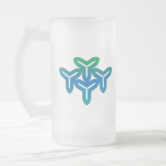 Taza De Cristal Esmerilado Tri-blade gótico (Izquierda)