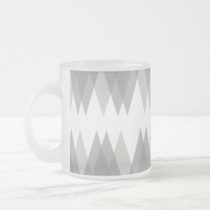 Taza De Cristal Esmerilado Triángulos grises