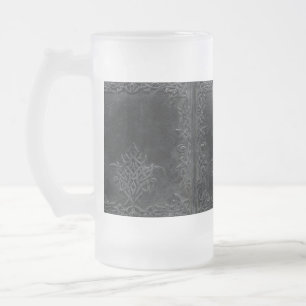 Taza De Cristal Esmerilado Tribal negra caída