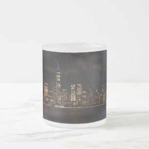 Taza De Cristal Esmerilado Tributo Lights del 11 de septiembre