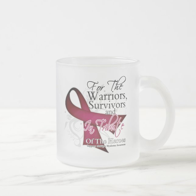 Taza De Cristal Esmerilado Tributo - mieloma múltiple (Derecha)