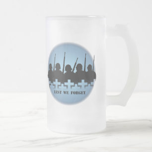 Taza De Cristal Esmerilado Tributo militar guerra de brujas de vidrio para qu