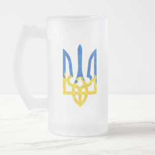 Taza De Cristal Esmerilado Trimestre ucraniano poligonal bajo