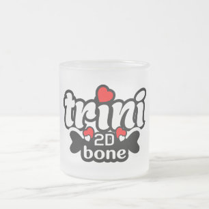 Taza De Cristal Esmerilado Trini hueso 2D