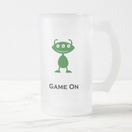 Taza De Cristal Esmerilado Triple juego de ojos en verde