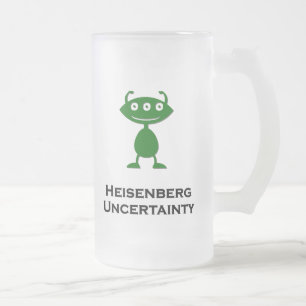 Taza De Cristal Esmerilado Triple Ojo Heisenberg Incertidumbre verde