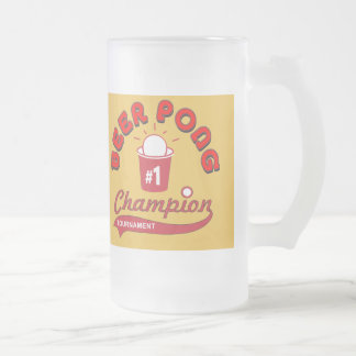Taza De Cristal Esmerilado Trofeo de Pong de la cerveza
