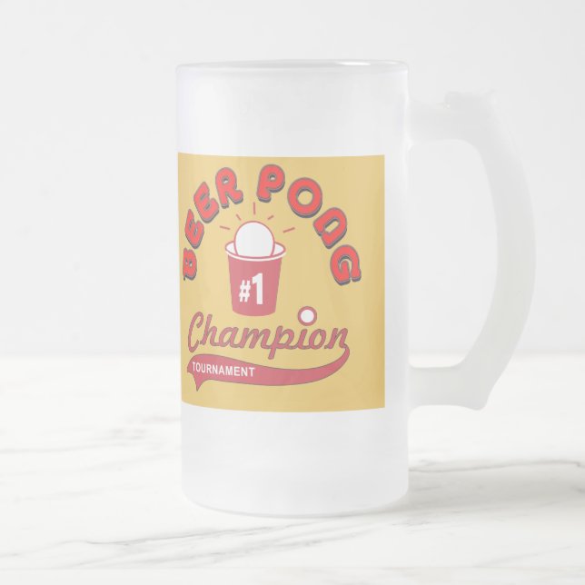 Taza De Cristal Esmerilado Trofeo de Pong de la cerveza (Derecha)