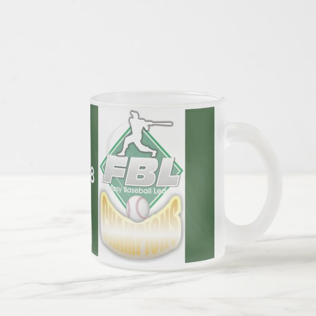 Taza De Cristal Esmerilado Trofeo del béisbol de la fantasía (Derecha)