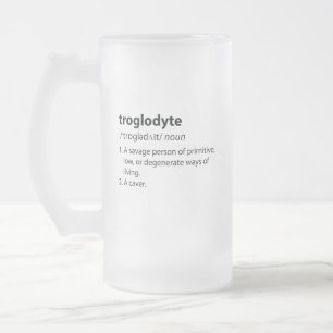 Taza De Cristal Esmerilado Troglodyte - Espeleología de espeleología de defin