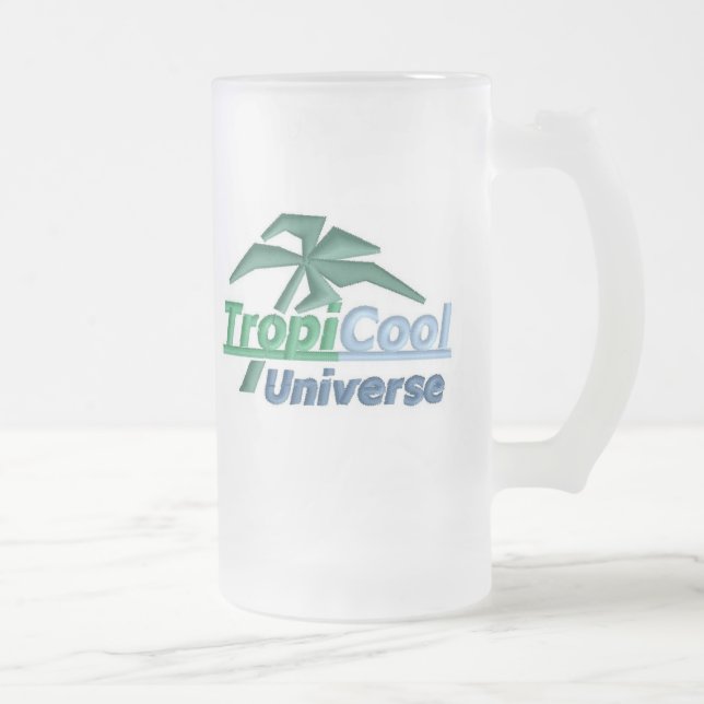 Taza De Cristal Esmerilado TropiCoolUniverse mug (vidrio) (Derecha)