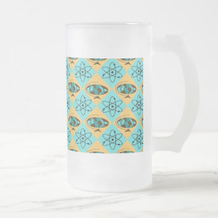 Taza De Cristal Esmerilado Trotter Retro Harlequin Globe Frost Glass Mug