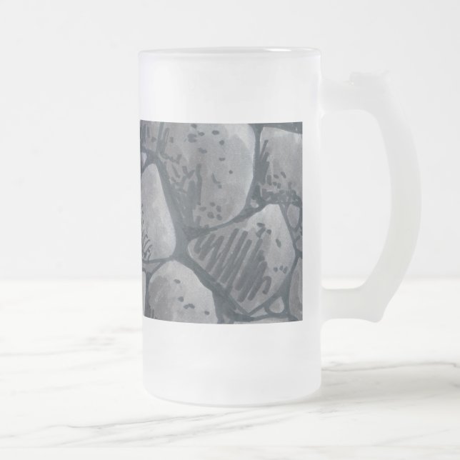 Taza De Cristal Esmerilado Trozo de rana de carbón (Derecha)
