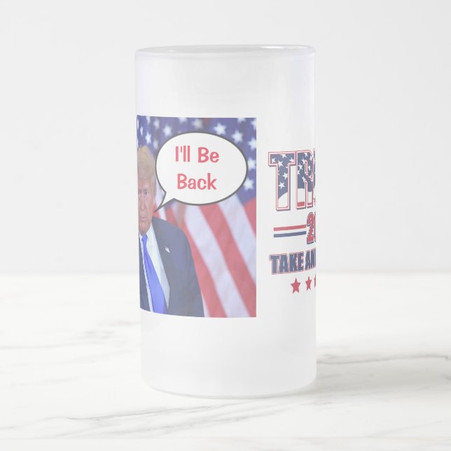 Taza De Cristal Esmerilado Trump 2024 regresará (Centro)