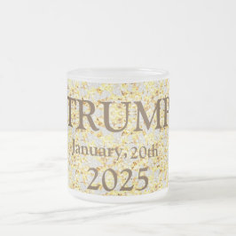 TAZA DE CRISTAL ESMERILADO TRUMP 2025