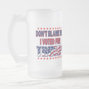 Taza De Cristal Esmerilado Trump DeSantis 2024