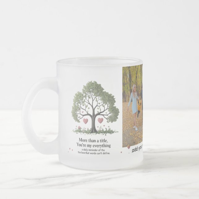 Taza De Cristal Esmerilado Tú eres mi todo - Cristal espumoso personalizado (Izquierda)