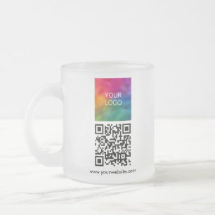 Taza De Cristal Esmerilado Tu logotipo Código QR personalizado Promocional Mo