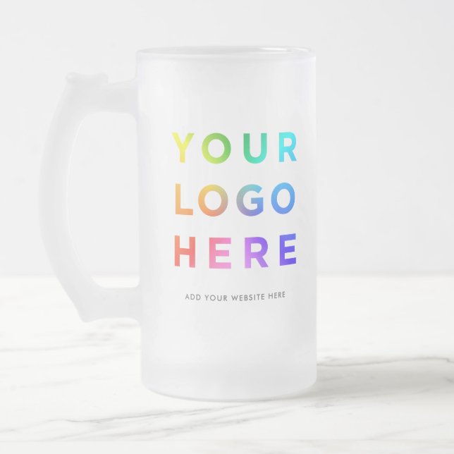 Taza De Cristal Esmerilado Tu Personalizado de logotipos profesionales Lentes (Izquierda)